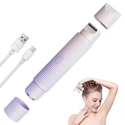Kevra online Electric Shaver for Women 2 In 1 Dual Head Electric Razor USB Cordless Hair Trimmer Shaver IPX7 Waterproof Wet & Dry Use Painless Bikini Trimmer for Bikini Lines, Face Hair, Legs, Under Arm