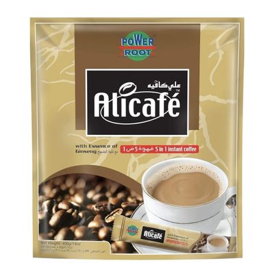 Alicafe 5 in 1 Instant Coffee with Ginseng  20 Sachets  Creamy, Aromatic & Energizing  400g Pack (Imported)