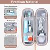 BOSSNUOK Hard Travel Case for Oral-B Pro 3 500 300 1500 Electric Toothbrush, Portable EVA Protective Electric Brush Case with 3 Brush Head Covers, Compatible with Oral-B(Without Toothbrush) (Gold) view 2