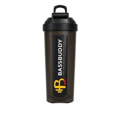 Bassbuddy Plastic Gym Typhoon Black, 700ml Shaker Bottle, Leakproof Guarantee Sipper Bottle Ideal for Protein, Preworkout and Bcaas, BPA-Free Material for all type