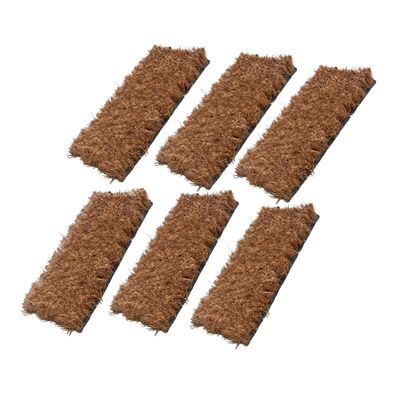 Coconut Coir Scrub Pads for Bathroom Cleaning/Tiles, Sink, Basin / 12 cm x 6 cm/Scratch-Free // Pack of 6