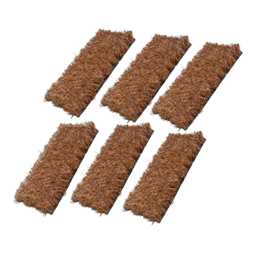Coconut Coir Scrub Pads for Bathroom Cleaning/Tiles, Sink, Basin / 12 cm x 6 cm/Scratch-Free // Pack of 6