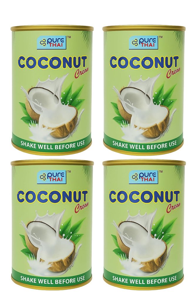 Pure Thai Coconut Cream - 400ml Unsweetened 22% Fat, Additive-Free 100% Pure & Thick Clean Label (4)