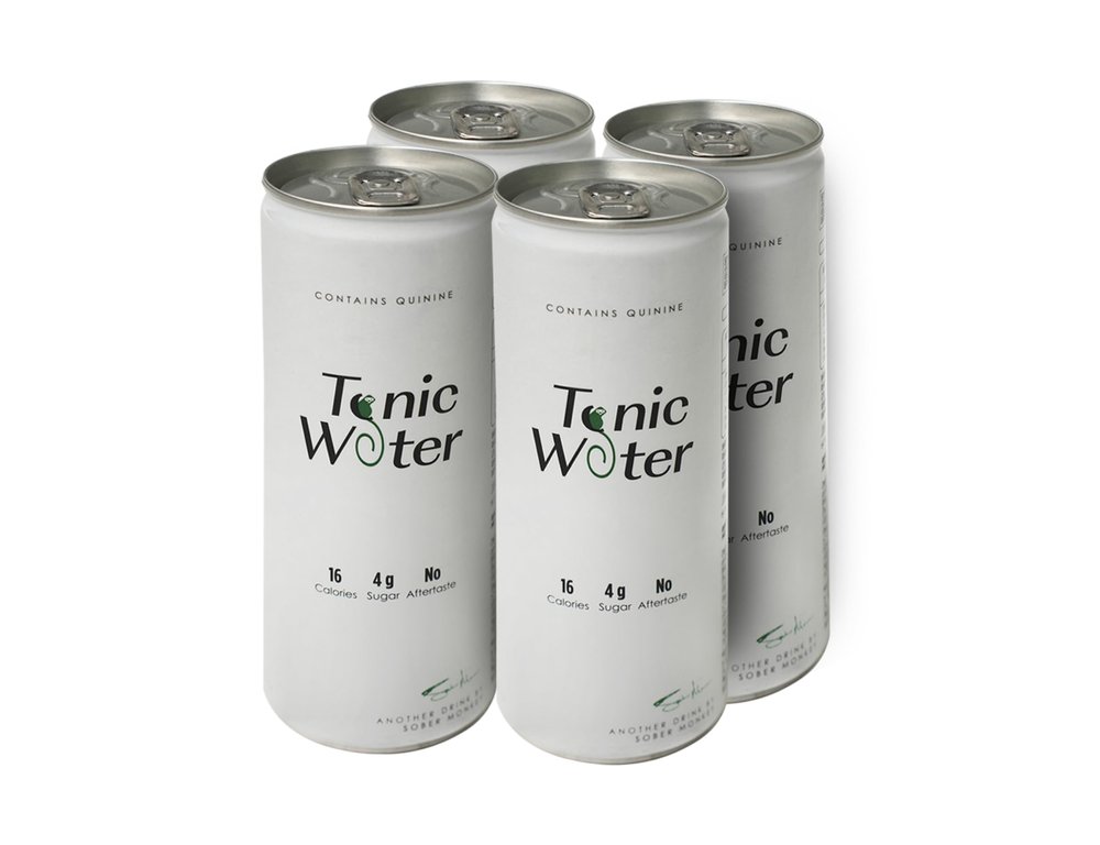Sober Monkey | Tonic Water | Pack of 4 (4 X 250 ml) | Contains Quinine | Low Sugar | Low Calorie | Carbonated Beverage