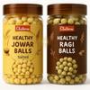 Chatoree Ragi & Jowar Roasted Makhana | Healthy Gluten-Free Snack | High Protein & Fiber | Crunchy Puffed Fox Nuts | 60g Each (Pack of 2) | Cholesterol-Free view 1