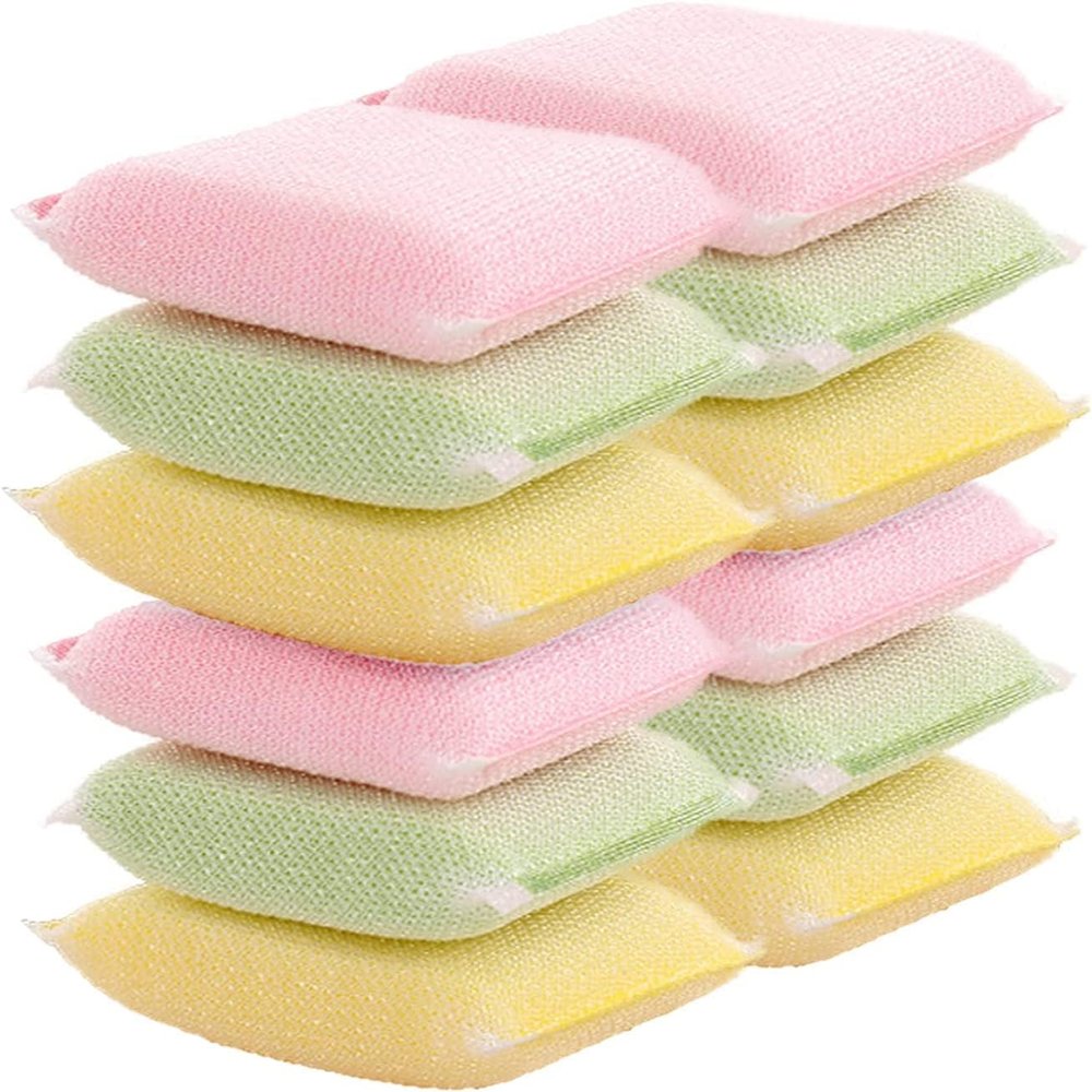 BBT Fighter Foam Pad | Heavy-Duty Polyester Multipurpose Scrub Sponge | Tough Stain & Grease Cleaner | Pack of 12 Pcs