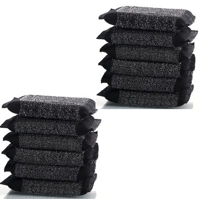 BBT Super Tough Steel Scrub Pad with Foam Pack of 12 | Dual Layer Heavy-Duty Utensil Cleaner | Long Lasting | for Dishwash Liquid & Stain Removal | Kitchen Cleaning Scrubber