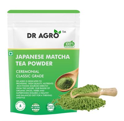 DR AGRO Superfood Japanese Matcha Tea Powder, Culinary Grade from Japan, Sourced From Shizouka, 100% Pure Great for Tea, Latte & Smoothies | Non-GMO, No Sugar, Eco-Friendly Packaging ' (30 GM)