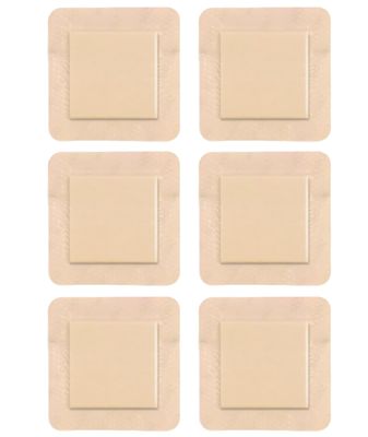 6 PCS Silicone Foam Dressing Waterproof Bandage, Bed Sore Patch, Dressing, Bandages for Wounds, Adhesive for Fast Healing, Dressing Pad for Bed Sores 7.5cm x 4.5cm