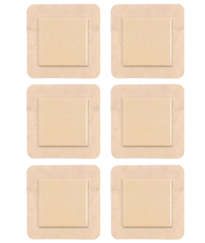 6 PCS Silicone Foam Dressing Waterproof Bandage, Bed Sore Patch, Dressing, Bandages for Wounds, Adhesive for Fast Healing, Dressing Pad for Bed Sores 7.5cm x 4.5cm