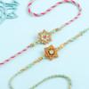 FlowerAura Premium Rakhi For Brother Combo Include Set of 2 Mauli Rakhi With Trial Mix, Almonds Rock & Roli Chawal Set - Rakhi Gift For Brother, Bhai, Cousins, Kids (Same Day Delivery) view 3
