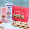 FlowerAura Premium Rakhi For Brother Combo Include Divine Ganesha Rakhi With BBQ Almonds, Kalimirch Cashew, 200g Kaju Katli & Roli Chawal Set - Rakhi Gift For Brother, Bhai, Cousin (Same Day Delivery) view 2