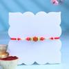 FlowerAura Premium Rakhi For Brother Combo Include Single Rudraksh Rakhi With 200g Kaju Katli & Roli Chawal Set - Rakhi Gift For Brother, Bhai, Cousins, Kids (Same Day Delivery) view 3