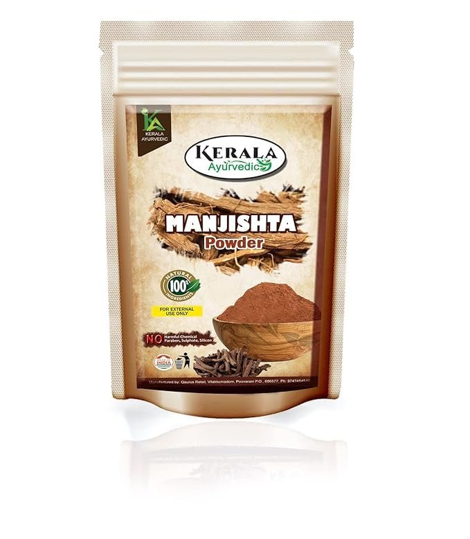 Kerala Ayurvedic 100% Natural Manjistha Powder | Manjistha Powder for hair | No Added Chemicals, 100 Grams