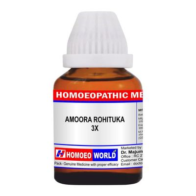 AMOORA ROHITUKA 3X | Homoeopathic Medicine | Dilution |Amoora rohituka for liver disorders | Amoora rohituka for indigestion | Spleen remedy in homeopathy | 10ml