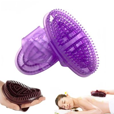 2Pcs Meridian Brush For Massage, Full Body Massage Brush, Meridian Brush Natural Bristle Dual Set For Daily Wellness(Purple)
