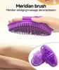 2Pcs Meridian Brush For Massage, Full Body Massage Brush, Meridian Brush Natural Bristle Dual Set For Daily Wellness(Purple) view 2