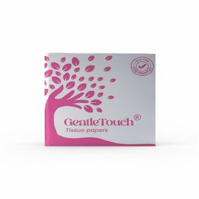 GentleTouch Premium Soft Tissue Paper Napkins (100 Sheets x Pack of 1) | 100% Virgin Pulp, Super Absorbent Facial & Table Tissues | Hygienic, Biodegradable & Multipurpose for Home,Office & Travel Use