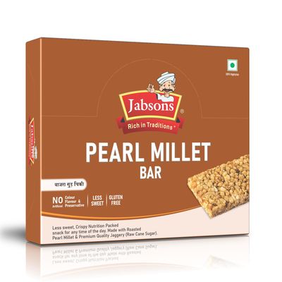 Jabsons Pearl Millet Bar | Bajra & Jaggery Chikki | Traditional Indian Sweet Snack | Healthy, Crunchy Energy Bar | Gluten Free | Zero Preservative | Bajra Chikki