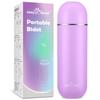 Easy@Home Portable Bidet Spray: Pink Leakproof Handheld Jet Spray with Angled Nozzle, Retractable Plastic Cleaning Bottle for Toilet, Suitable for Travel and Personal Hygiene Care 380ml view 1