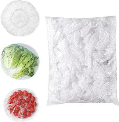 Maharsh 100 pcs Fresh Keeping Bags Canning Lids, Reusable Elastic Food Storage Covers, Plastic Sealing Elastic Stretch Adjustable Bowl Lids, Universal Kitchen Wrap Seal Bags for Cover Food (100)