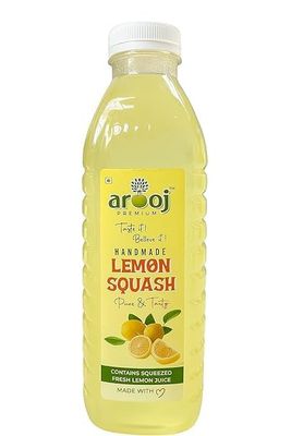 Arooj Premium Lemon Squash (handmade)  Refreshing Summer Drink Concentrate with Fresh Lemon Juice | Natural & Tangy Beverage | 700ml