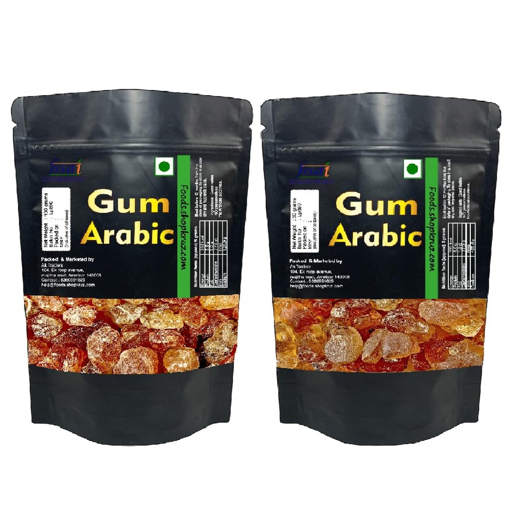Combo Gum arabic 100 grams each pack of 2 Acacia Gum Edible Gum Arabic Natural Gum Arabic