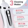 HARSHUDHI Water Dental Flosser Teeth Pick - Cordless Portable 4 Modes Rechargeable Flossers Oral Irrigator IPX6 Waterproof Travel Gum Floss Cleaner Deep Cleaning Flossing Picks for Home Daily Shower view 4