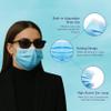 C-Cure Meltblown - SMMS Fabric 3 Ply Disposable Face Mask Pack of 100 with Aluminium Nose Clip | IIR UltraSoft Ear Loop Mask for Dust Protection | Blue view 4