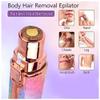 2-in-1 Eyebrow Trimmer & Facial Hair Remover for Women | Rechargeable Epilator with Built-in Ring Light | Face, Upper Lips, Chin, Nose, and Cheeks Hair Removal Tool (rainbow) view 4