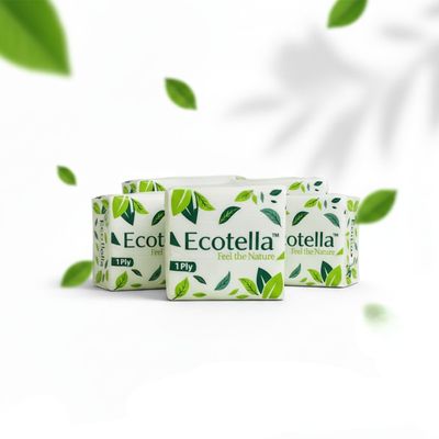 ECOTELLA 1 Ply Soft Tissue Paper Napkins | Biodegradable & Eco-Friendly | Lightweight, Disposable Facial Tissues for Home, Office & Travel (Pack of 5)