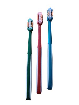 3 Pack Soft Bristle Toothbrush for Adults Deep Clean Manual Toothbrush with Tongue Cleaner | BPA-Free | Sensitive Teeth & Gums | Travel-Friendly Oral Care