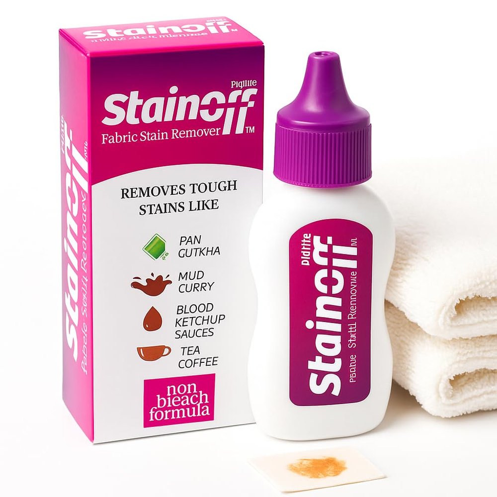 Pidilite Stainoff Laundry Detergent | Toxin-Free, Hypoallergenic | Removes Stains & Odors | Safe for Cloth s & Baby Accessories | 50ml Pack of 1