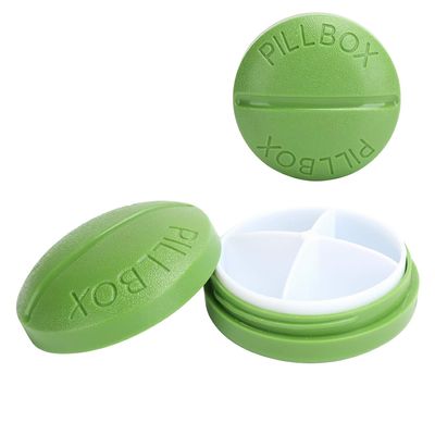 Clickswift 1 Pcs 3 Compartment Round Travel Pill Box Organizer Portable Mini Medicine Storage Container with Twist-Lock Lid Compact Pill Case for Daily Tablets, And Capsules BPA-Free (Multicolours)
