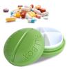 Clickswift 1 Pcs 3 Compartment Round Travel Pill Box Organizer Portable Mini Medicine Storage Container with Twist-Lock Lid Compact Pill Case for Daily Tablets, And Capsules BPA-Free (Multicolours) view 3