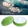 Clickswift 1 Pcs 3 Compartment Round Travel Pill Box Organizer Portable Mini Medicine Storage Container with Twist-Lock Lid Compact Pill Case for Daily Tablets, And Capsules BPA-Free (Multicolours) view 4