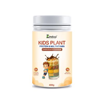 Zindagi Protein Powder for Kids - Champ Protein Powder - Plant based - Sugar Free Nutritional Drink (400 Gm)