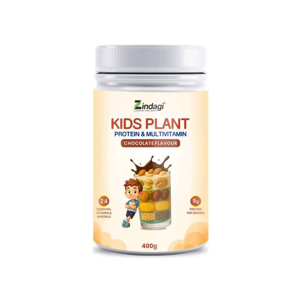 Zindagi Protein Powder for Kids - Champ Protein Powder - Plant based - Sugar Free Nutritional Drink (400 Gm)