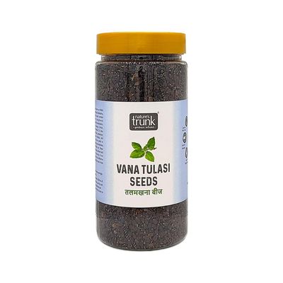 Nature's Trunk Vana Tulasi Seeds | 250g | Edible Maha-Beera Seeds | Talmakhana | Pignut Seeds | High-Fiber Superfood for Bone & Joint Support | Cooling Nature Ingredient | Natural Support for Satiety & Digestion