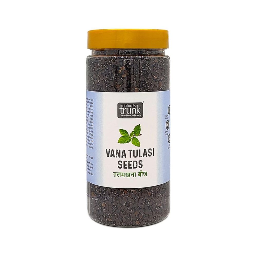 Nature's Trunk Vana Tulasi Seeds | 250g | Edible Maha-Beera Seeds | Talmakhana | Pignut Seeds | High-Fiber Superfood for Bone & Joint Support | Cooling Nature Ingredient | Natural Support for Satiety & Digestion