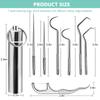 Avendreo 7-in-1 Dental Tools Kit with Stainless Steel Toothpicks and Flosser for Teeth Cleaning and Braces, Portable Oral Care Set for Home, Outdoor, Travel, Daily Use, and Dental Maintenance view 2