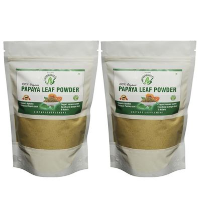 Bhargav Ayurveda I Papaya Leaf Powder | Face Skin| Supports Digestion | Fever I Malaria |Immune System | Enhances Platelets Count | Fever Herbal Medicine | 100 GM Powder (2)