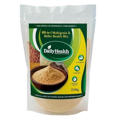 48-in-1 Multigrain & Millet Health Mix 500g | Immunity Booster | Energy Drink | No Sugar | For All Ages | Traditional Grains, Pulses & Millets  Daily Health Organics Plus