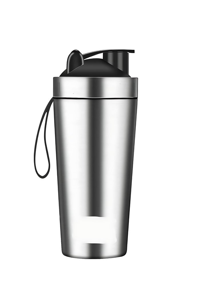 2heet Stainless Steel Protein Shaker Bottle 750ml | BPA-Free, Leakproof Gym Shaker with Blending Ball | Odor-Resistant Metal Shaker for Pre/Post Workout, Protein, BCAA, Smoothies & Water