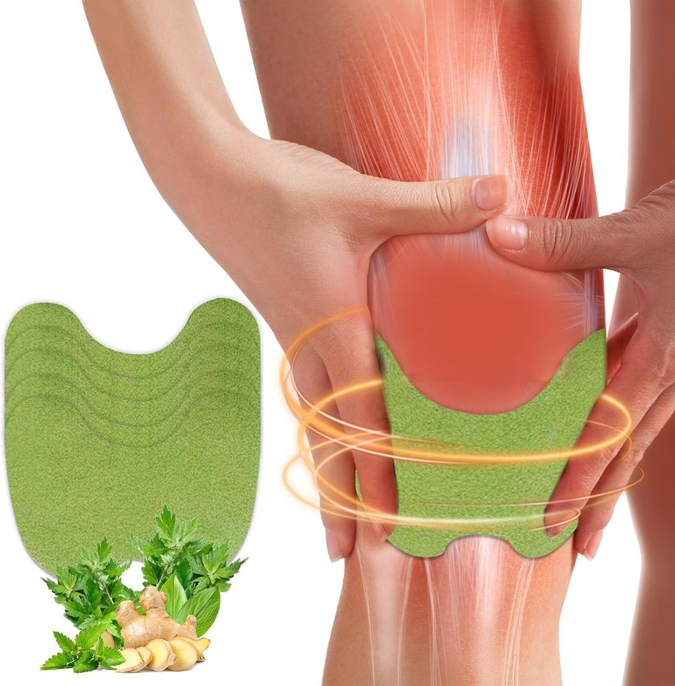 BRAND VILLA Knee Pain Relief Patches - Pack of 20 Herbal Heat Patches for Joint, Muscle & Arthritis Pain | Natural Pain Relief for Knees, Back, Legs | Long-Lasting, Easy to Apply