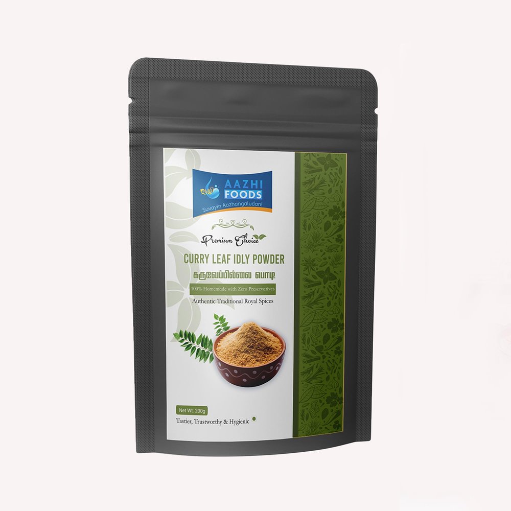 Aazhi Foods Curry Leaves Idli Podi 125g | Karuveppilai Powder | Iron-Rich & Flavorful