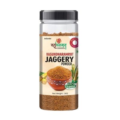 ART2ARTIST Desi Jaggery/Gur/Gud Powder - 1 KG |Fine Granular|Healthy Sugar Subsitute,Unbleached Jaggery