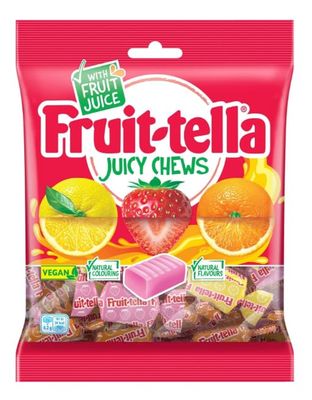 Fruittella Juicy Chews Candy  Assorted Chewy Candy with Real Fruit Juice | Natural Colours & Flavours | 135gm (UK)