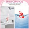 4 PCS Straw Cover Set, Christmas-Themed Cup Accessories, Santa Tree Stocking Snowman Designs, Fits 10mm Straws, Festive Drink Decorations for Holiday Parties view 4