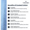 Earthy Fables Basic Hand Towel  Pure Carded Cotton, Soft, Absorbent, Quick Dry & Skin-Friendly Towel for Gym/Travel, 60 x 40 cm, 400 GSM  Pack of 2, Sky Blue view 4